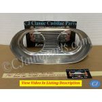 OEM 1961 Cadillac Deville Eldorado Fleetwood BRAKE LIGHT TAIL LIGHT ALUMINUM ESCUTCHEON INSERT BEZEL #1475504